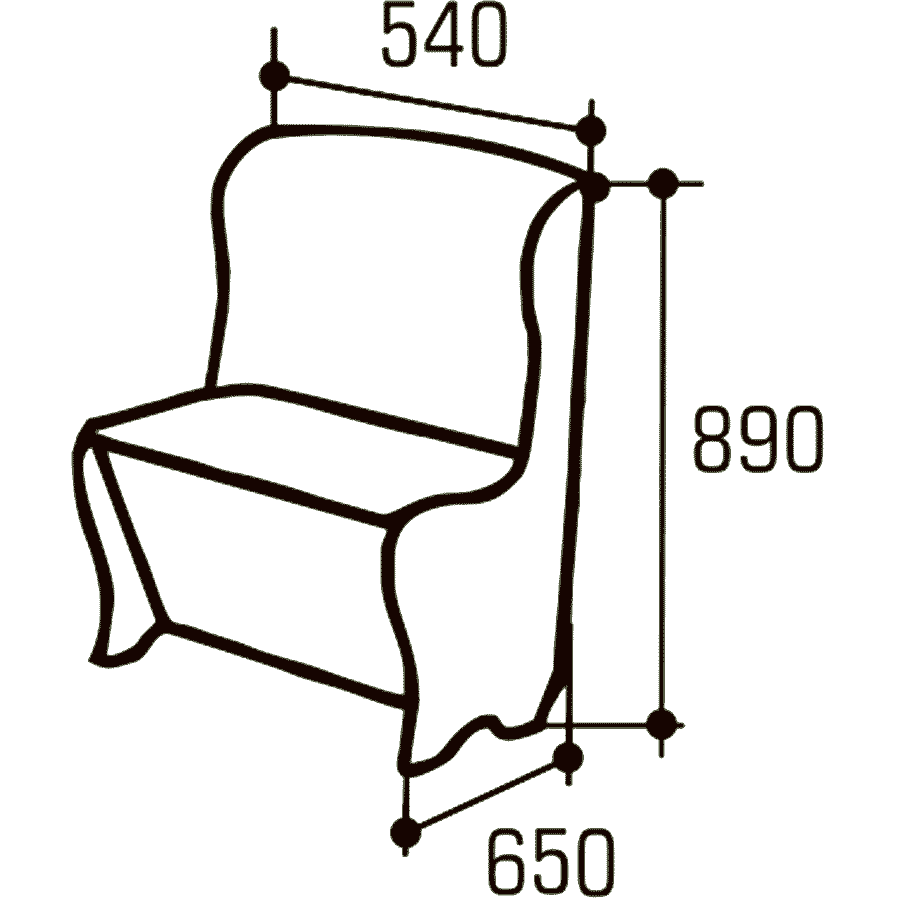 кресло глубина 65 см